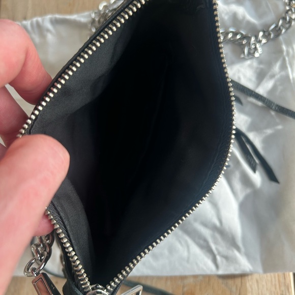 Rebecca Minkoff Black Crossbody with Silver Chain - Picture 5 of 5